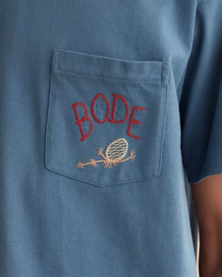 Discount BODE Sweet Pine Pocket Tee Petrol