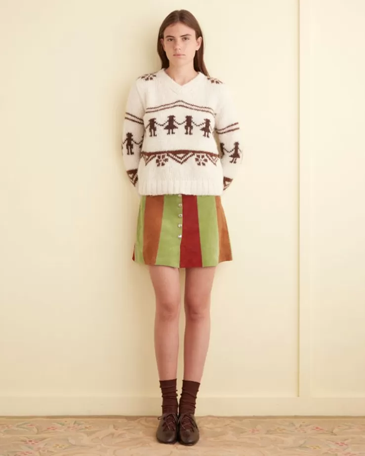 Shop BODE Talo Sweater Cream