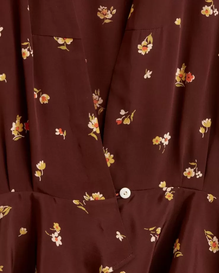 Clearance BODE Toffee Floral Top - M Brown