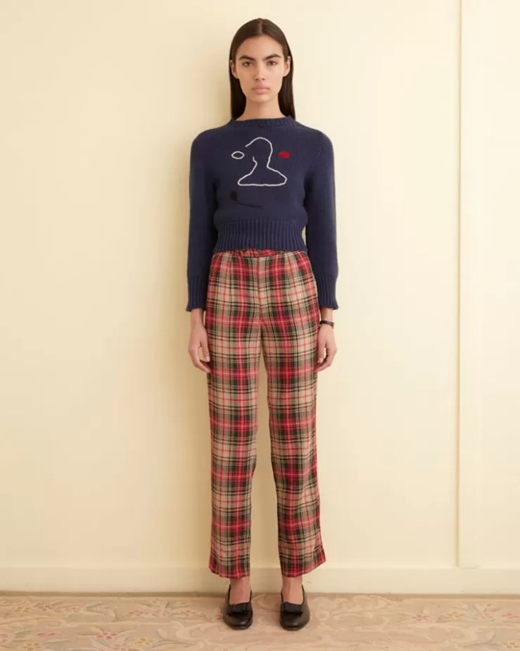 Discount BODE Truro Plaid Trousers Red