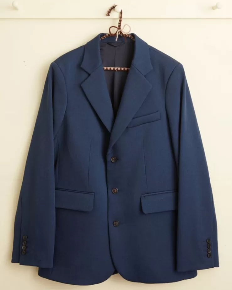 Fashion BODE Twill Suit Jacket Petrol