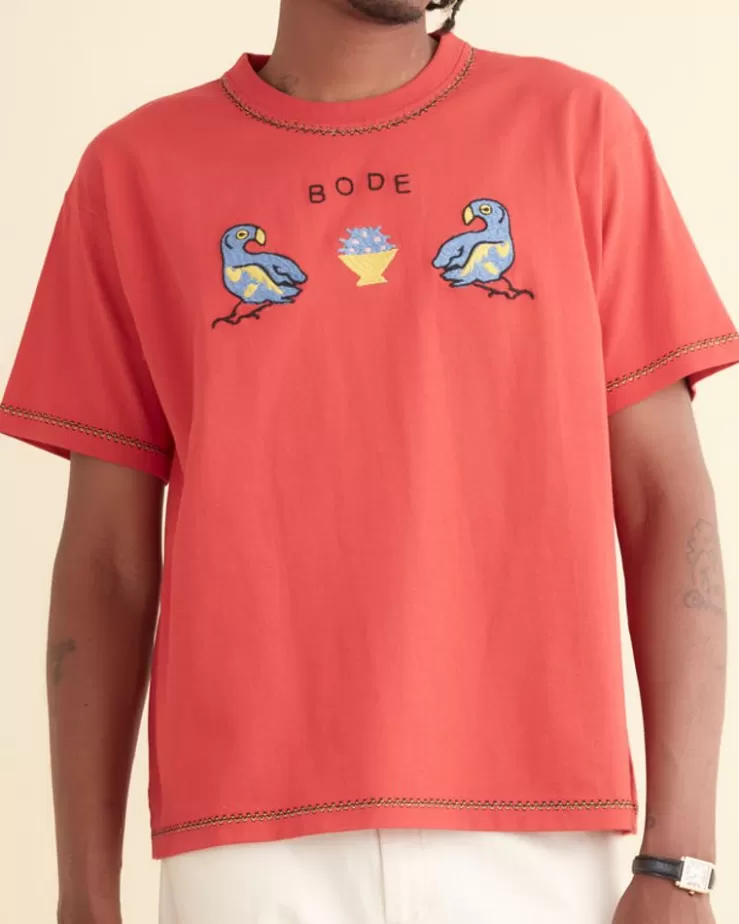 Sale BODE Twin Parakeet Tee Red