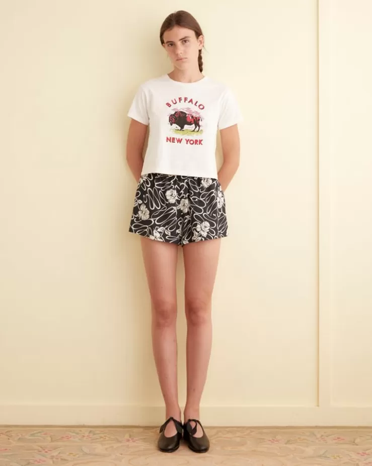 Discount BODE White Rose Shorts - S Black