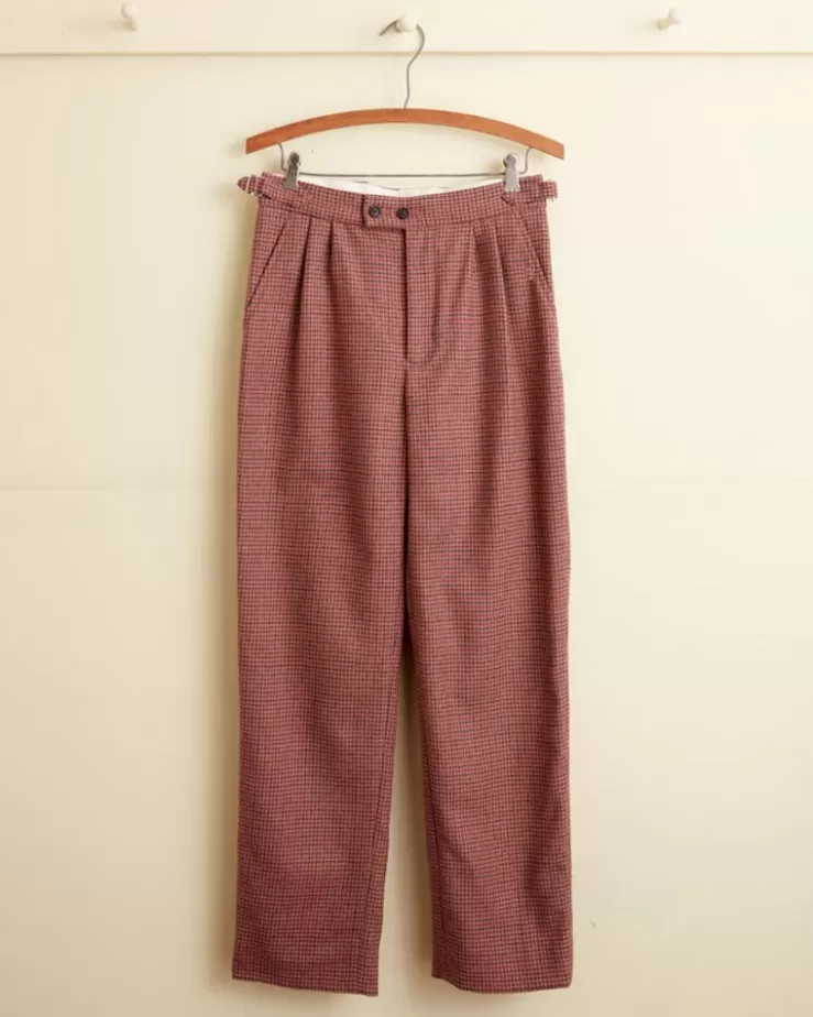 Shop BODE Wild Salmon Trousers - 28 Burgundy